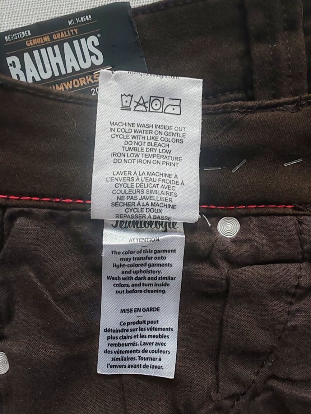 Bauhaus Denimworks BH-3035-SKT Men's Straight Fit Pants - Brown - 28x33 - Picture 15 of 15
